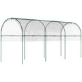 Outsunny Gewächshaus für den Garten Tomaten 4 verzinkte Stahlbögen PVC-Folie 4 x 1,23 x 1,71 m Grün
