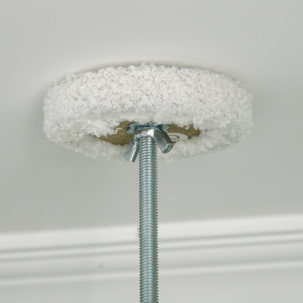 PawHut Katzenbaum an der Decke mit Höhenverstellbarem Pfosten von 225-255 cm, Ball und Plattformen, Weiß
