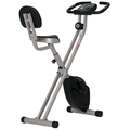 HOMCOM Heimtrainer Fahrradtrainer mit 8 stufig einstellbarem Magnetwiderstand höhenverstellbar Stahl Schwarz+Grau