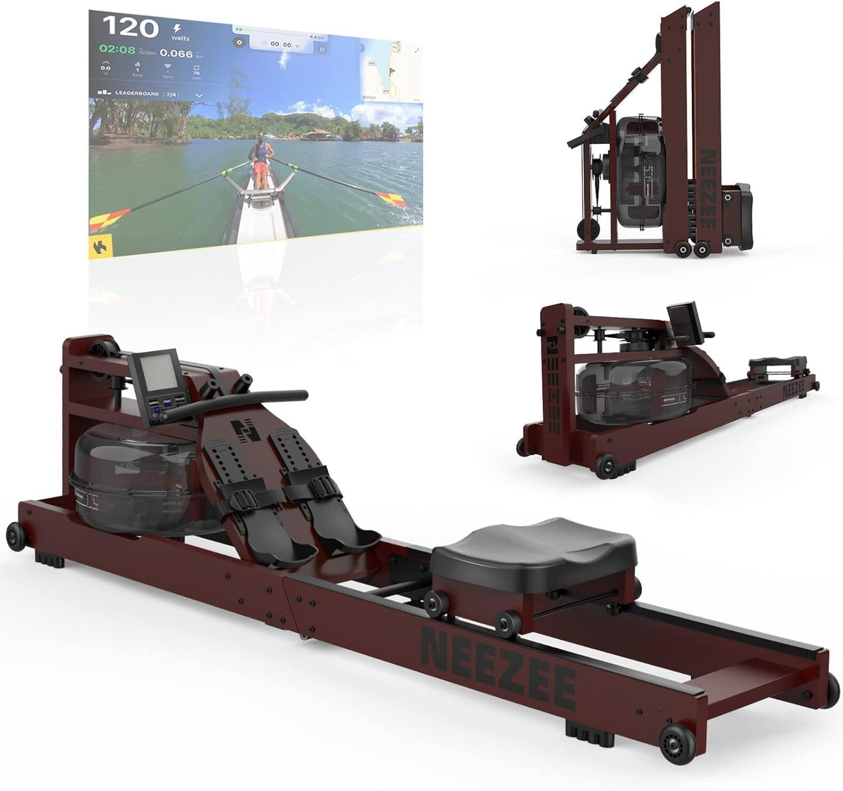 Neezee Water Rudergerät: Massivholz-Heimtrainer ✨