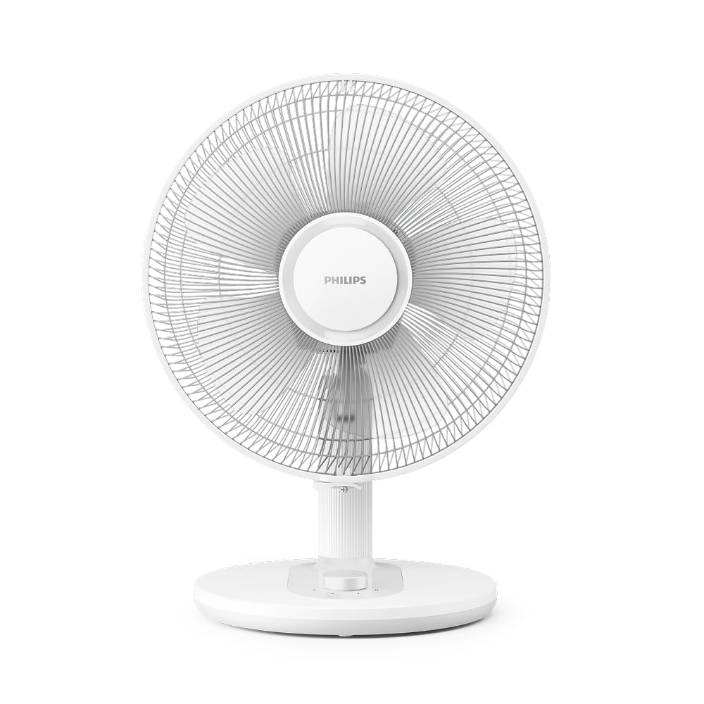 Philips CX3050/01 SilentWings Tischventilator – 23dB, 738m³/h, 90° Oszillation, 180° Neigung, 3 Stufen, Schwarz