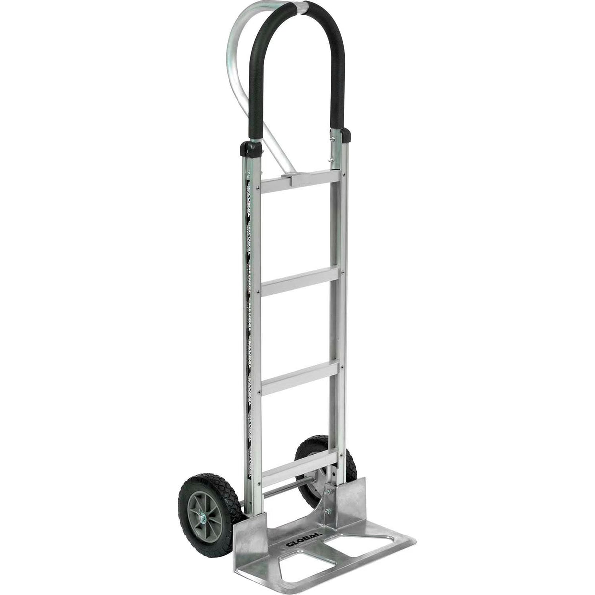 Aluminum Hand Truck Loop Handle, Mold - on Rubber Wheels