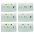 Kidde Carbon Monoxide Detector with 10-Year Battery, 3 LED Lights & Alarm Memory, 6 Pack