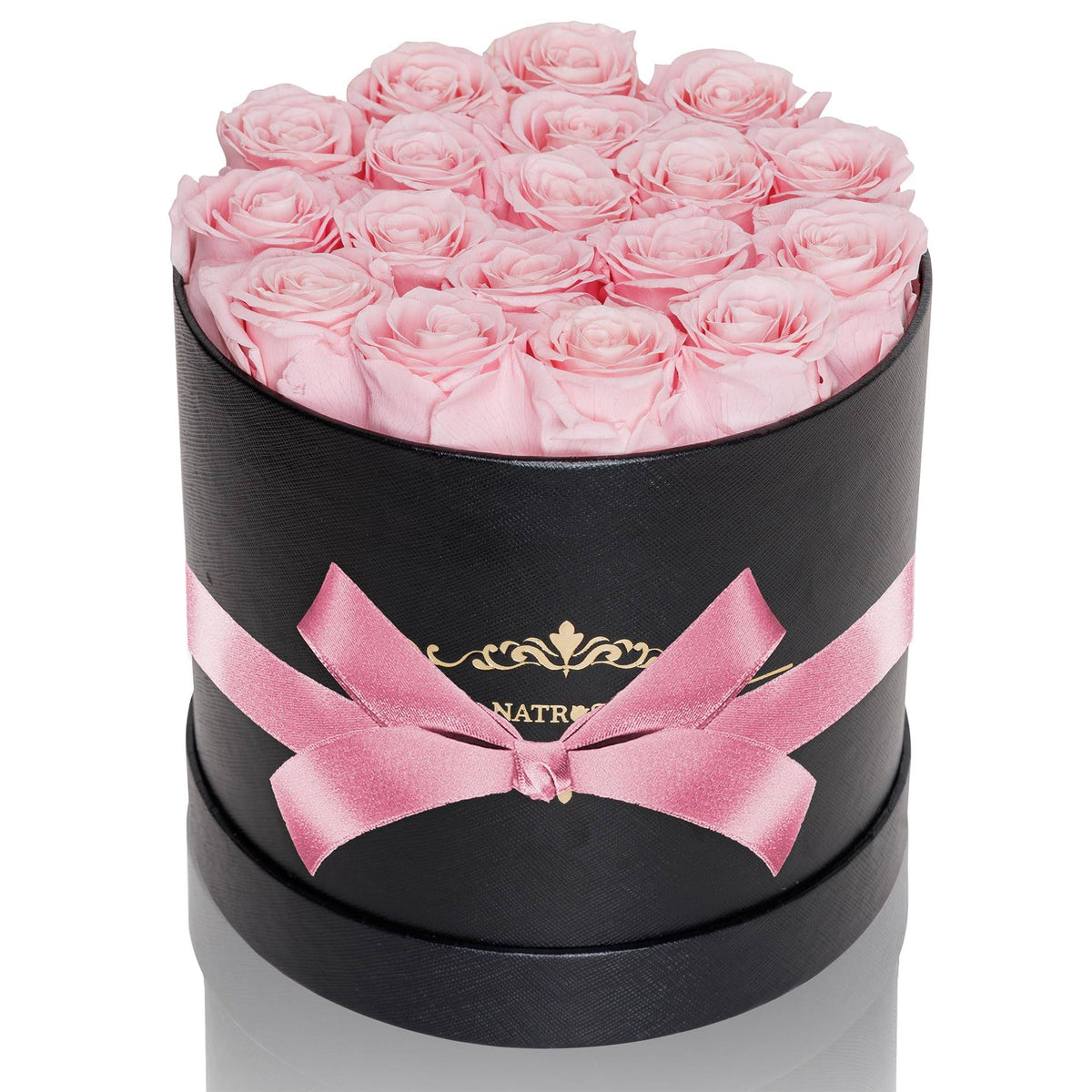 NATROSES Handmade Preserved Roses in A Box, Long Lasting Pink Roses, Preserved Flowers Gifts for Her Valentines Day Gifts, Christmas, Mot