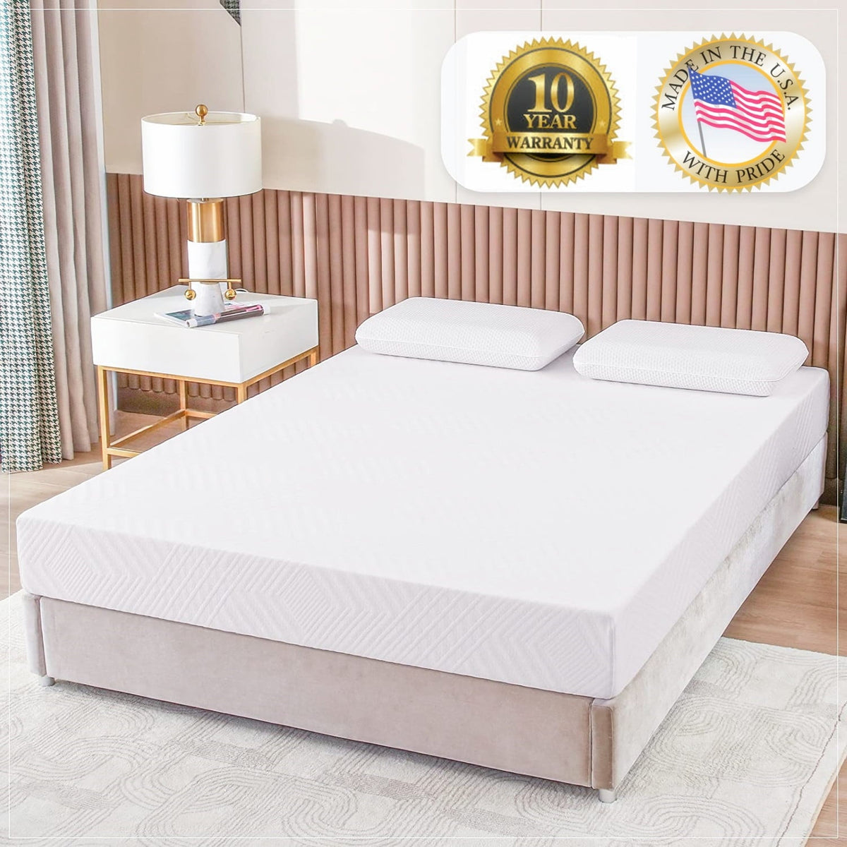 Size Mattress£¬6 Memory Foam Mattress with Graphene Fabric Cover. Bed in a Box