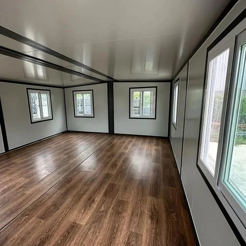 Portable Mobile Expandable Prefab House 15 x 20ft, Exquisitely Designed Modern Villa Prefab House for Live, Work