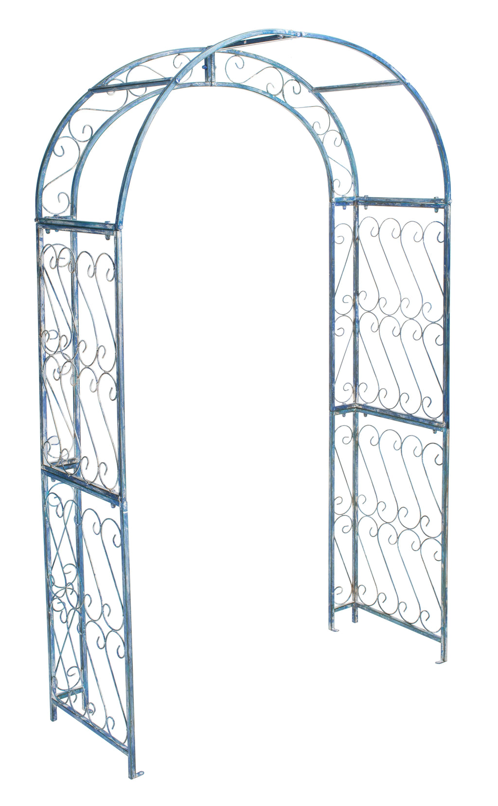 SAFAVIEH Pagan Outdoor Patio Trellis Arch, Antique Blue
