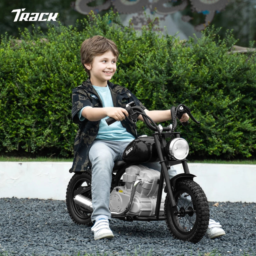 Track 7 36V Electric Dirt Bike for Kids, 350W Ride on Motorcycle with Twist Grip Throttle, Hand - Operated Brakes, Key Start, Off - Road Motocross Speed up to 15 Mph, Age 8+, White