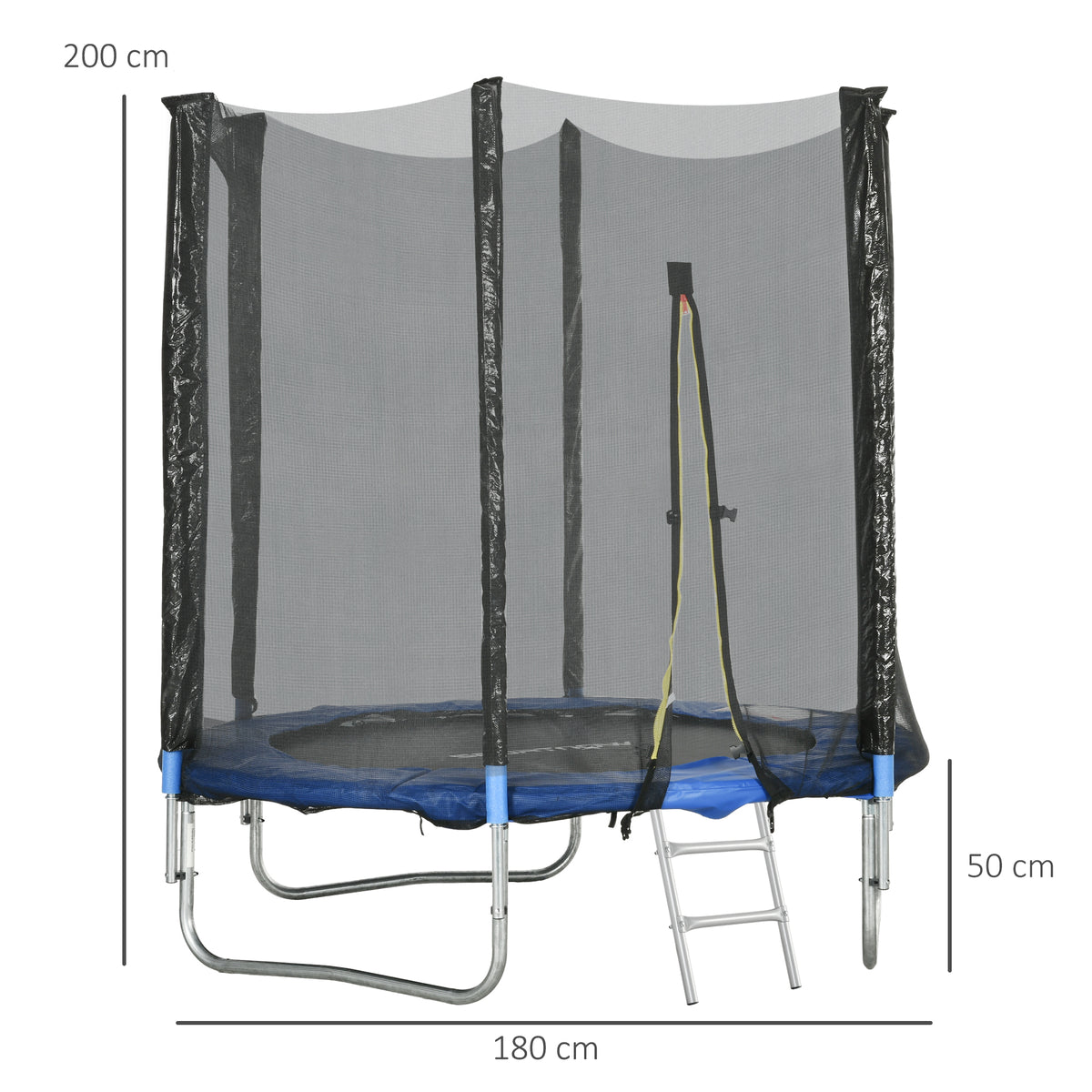 SPORTNOW Outdoor-Trampolin mit Sicherheitsnetz Ø180 cm für Kinder und Erwachsene