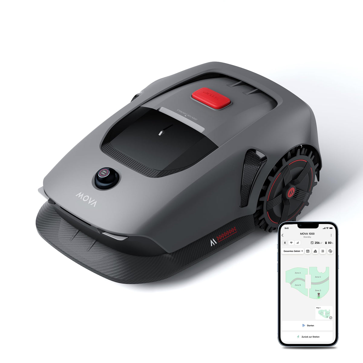 MOVA 1000 Mähroboter 1000 m², 3D-LiDAR & App-Steuerung