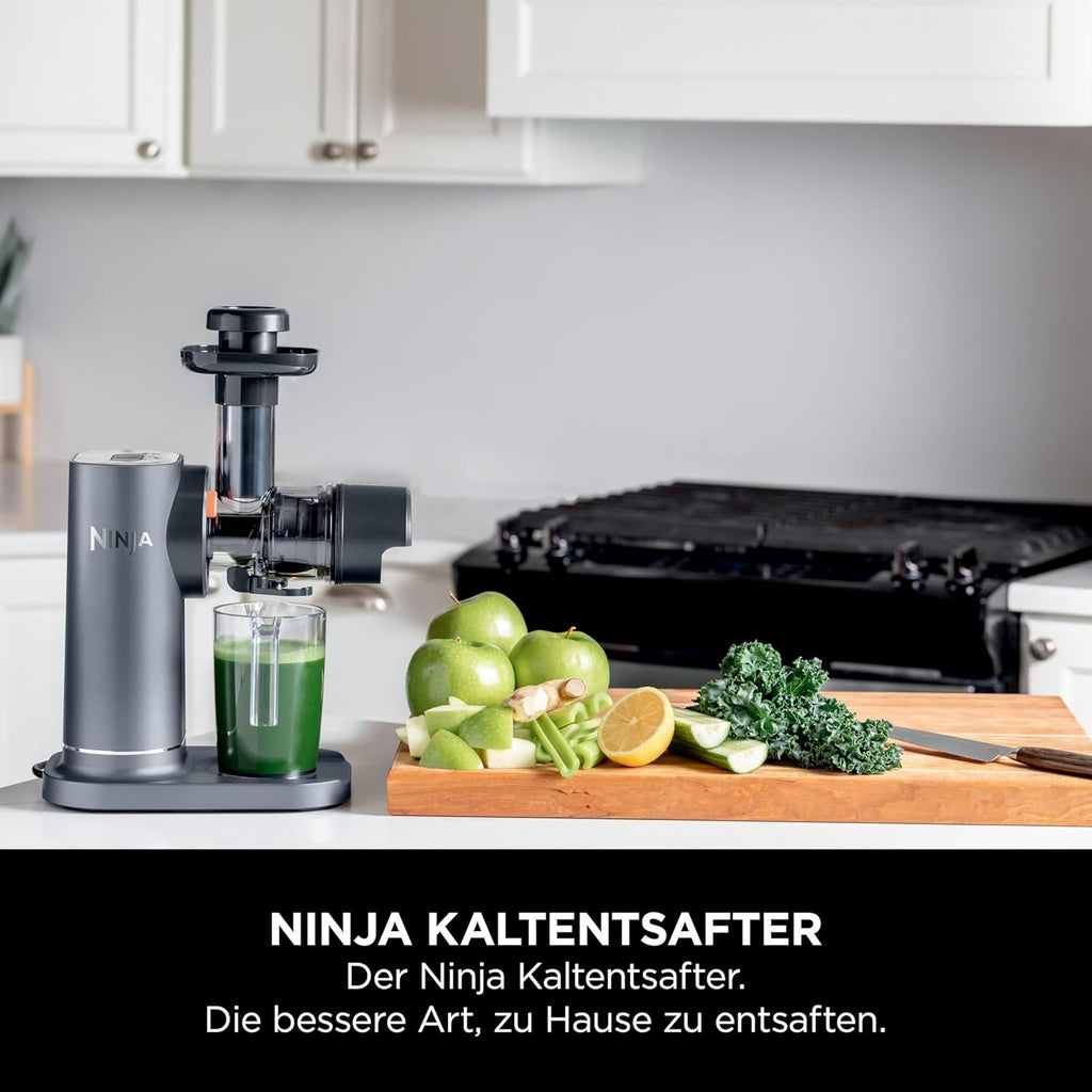 Ninja JC151EU Cold Press Entsafter 700 ml – 9-Segment Schnecke, 150 W, 2 Filter, Grau