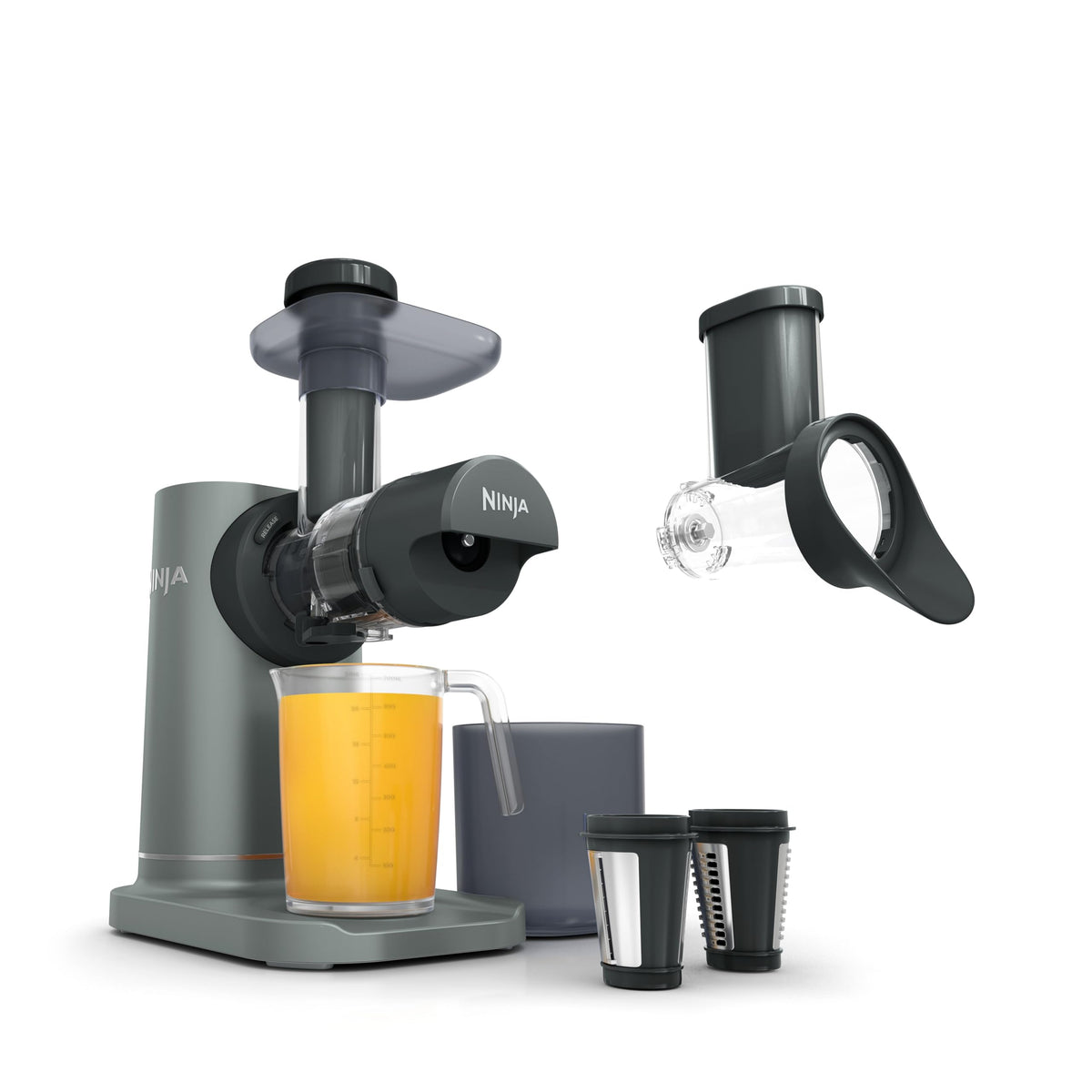 Ninja JC151EU Cold Press Entsafter 700 ml – 9-Segment Schnecke, 150 W, 2 Filter, Grau