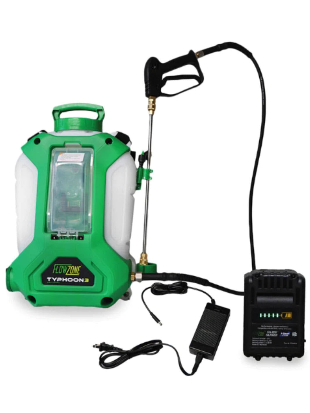 FlowZone - FZTYP420 - Typhoon 3.0 High Pressure Variable Speed Battery Backpack Sprayer (4-Gallon)