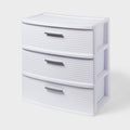 3 Drawer Wide Tower White - Brightroom