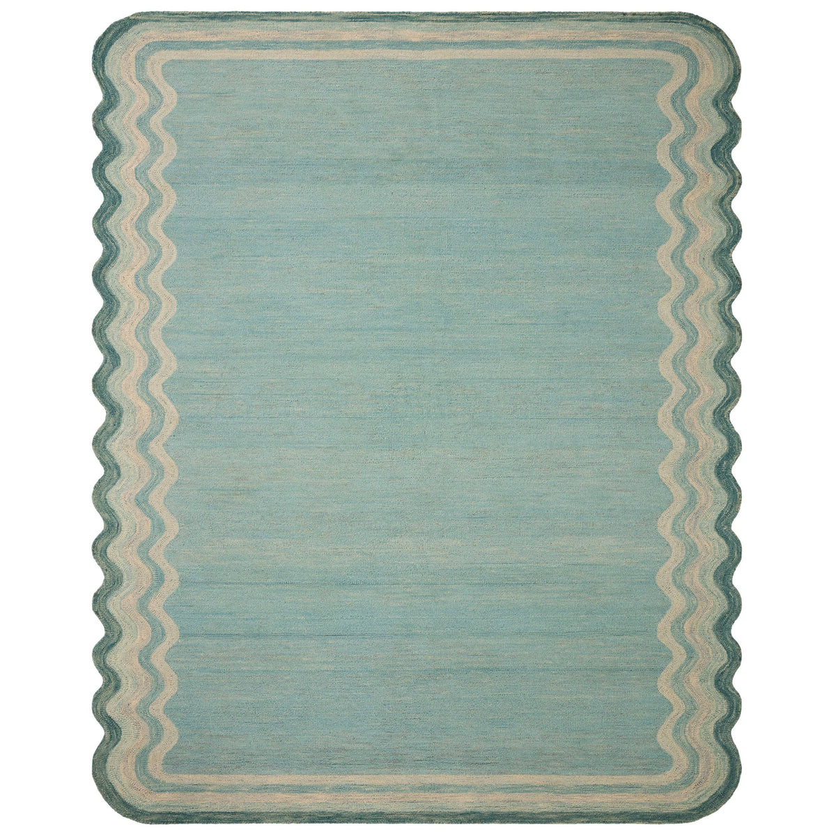 Justina Blakeney x Loloi Buena Onda BUE-01 Aqua Ocean Rug - 9 ft 3 in x 13 ft