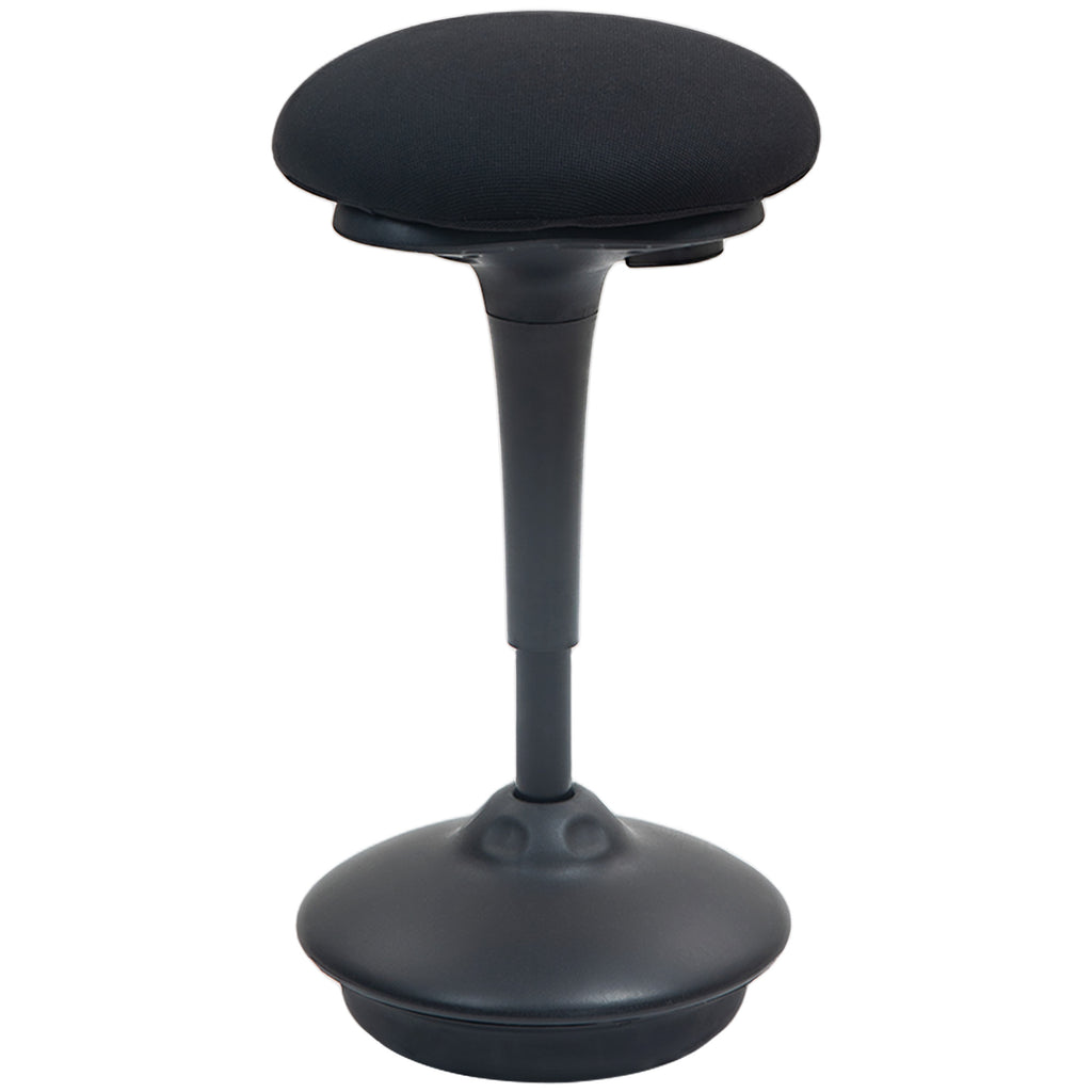 HOMCOM Stehhocker ergonomischer Schwenksitz 360° großer Standfuß 36 x 36 x 70-90 cm schwarz