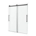 Anzzi Stellar Series 60" x 76" Frameless Sliding Shower Door with Handle in Matte Black - SD-FRLS05902MB