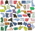 Classic Magnets U.S. State Magnet Set by 51-Piece Vintage Magnet Set