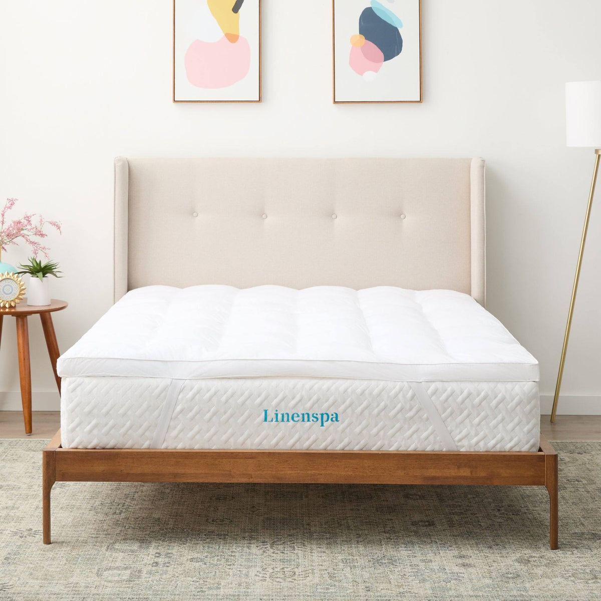 Lucid Comfort Collection 3-Inch Plush Down Alternative Fiber Bed Topper Full XL