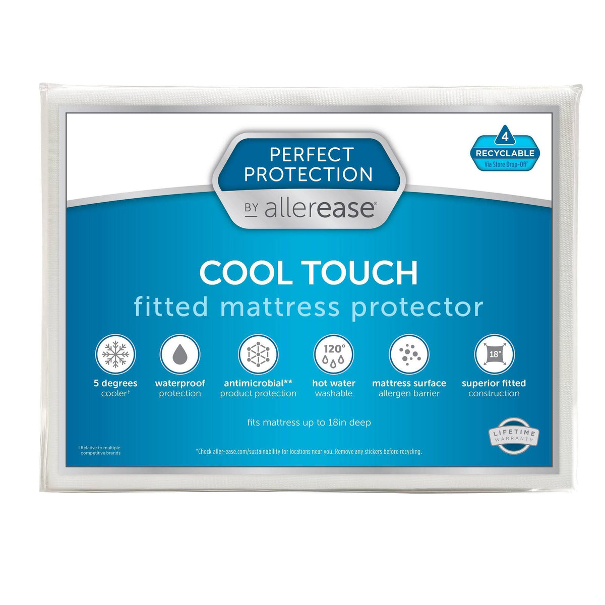 Queen Perfect Protection Cool Touch Mattress Protector - Allerease