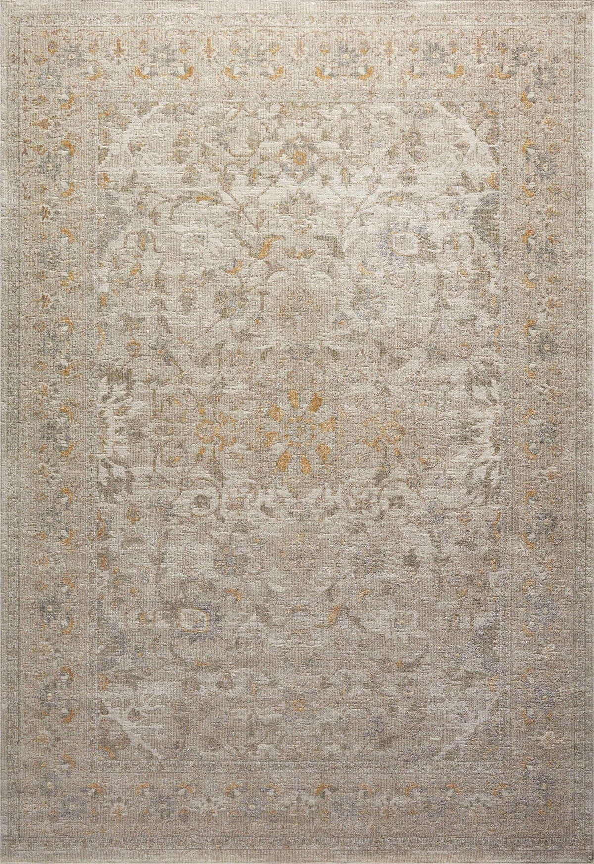 Chris Loves Julia x Loloi Rosemarie ROE-02 Ivory Natural Area Rug - 9 ft x 12 ft