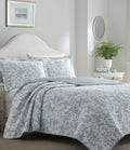 Laura Ashley Amberley Blue Quilt Set - Twin