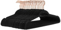 Basics Slim, Velvet, Non-Slip Clothes Suit Hangers, Black/Gold - Pack of 50