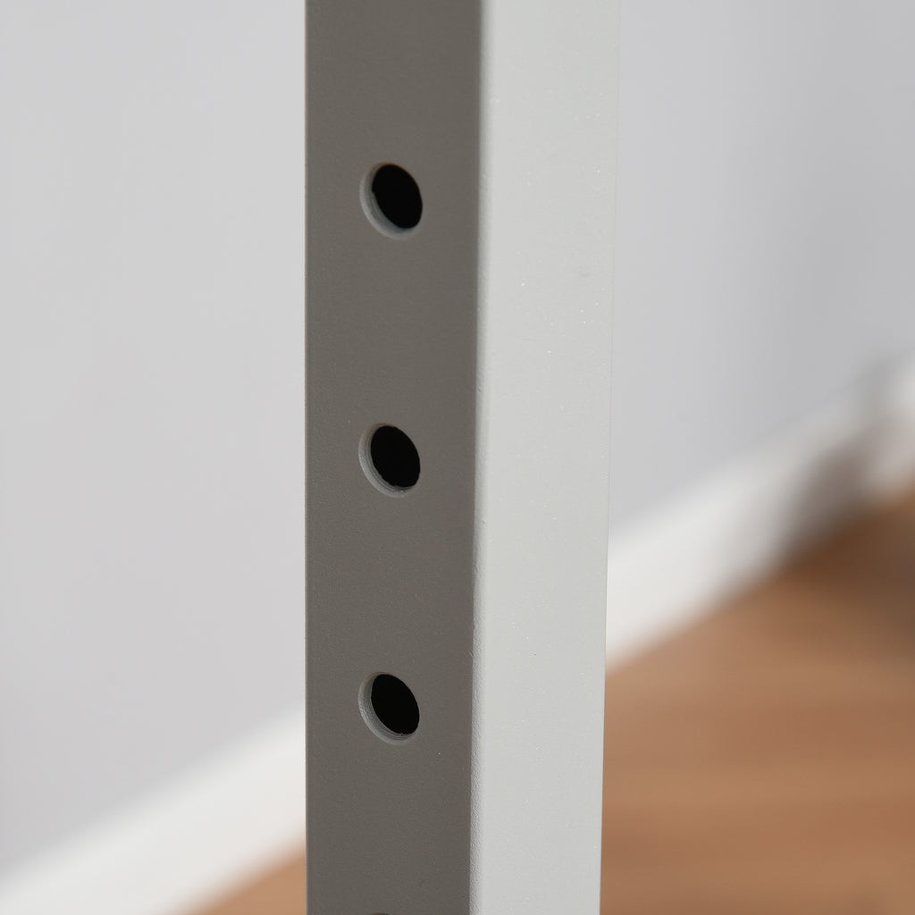HOMCOM Gymnastik-Turnreck, 13-stufig höhenverstellbar Reckstange, Reck Turnstange aus Holz & stabile Stahlkonstruktion bis 75 kg belastbar, für 3+ Kinder, Indoor, Outdoor, Blau