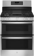 GE 30" Stainless Steel Freestanding GAS Double Oven Convection Range