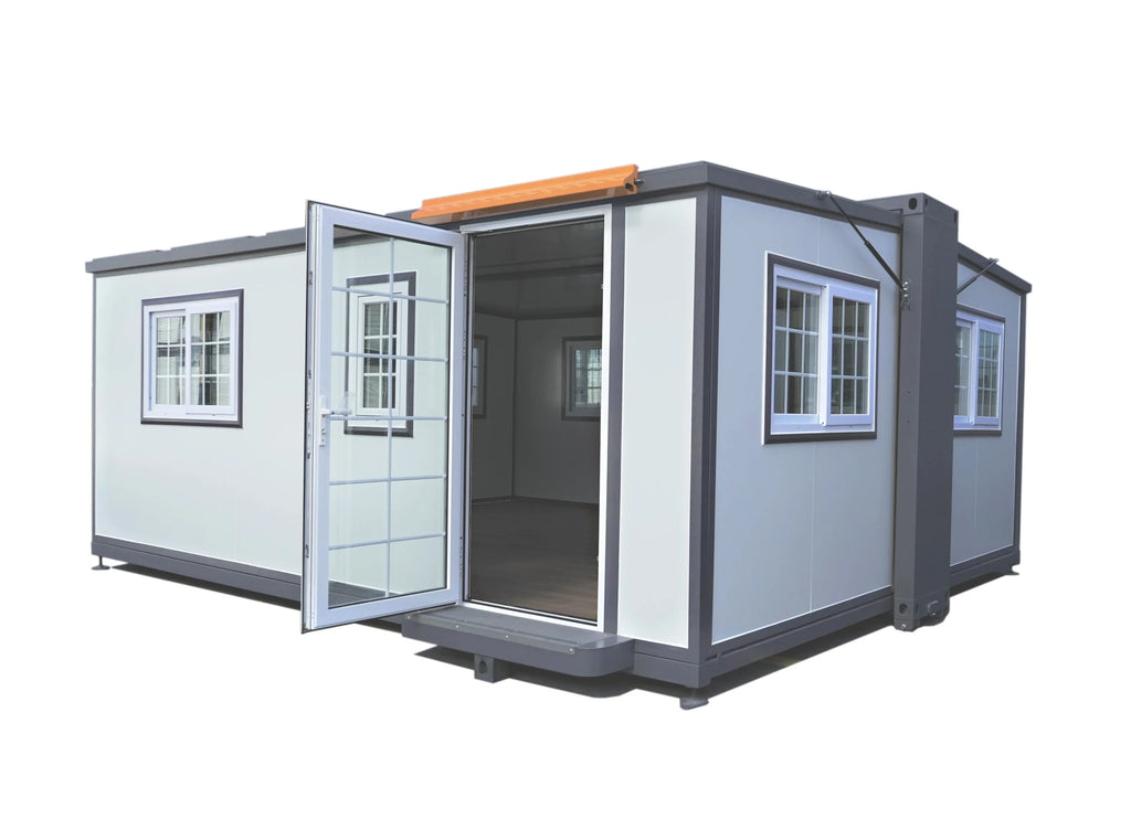Portable Mobile Expandable Prefab House 15 x 20ft, Exquisitely Designed Modern Villa Prefab House for Live, Work