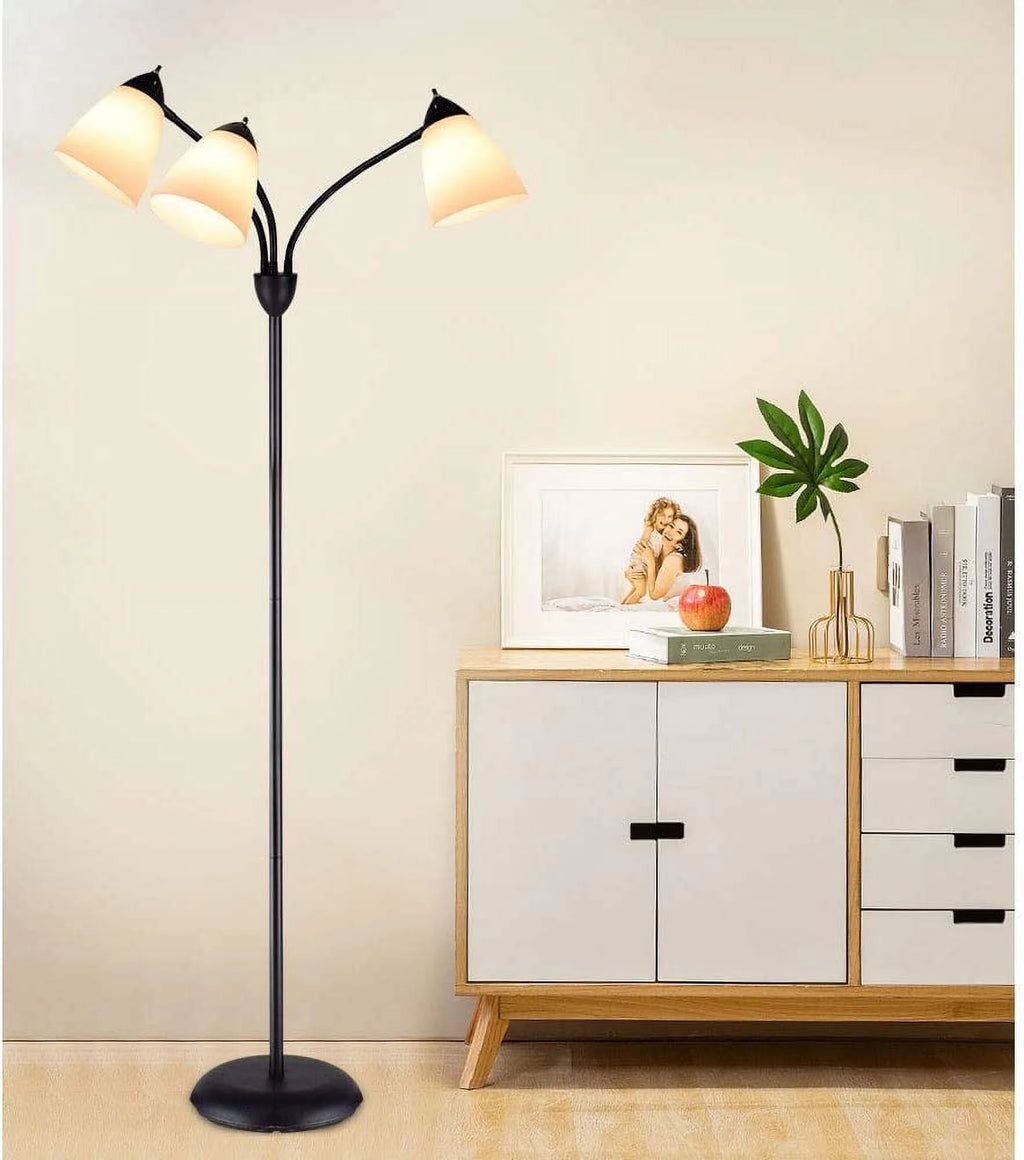 DINGLILIGHTING Floor Lamp Tall for Room: Flexible Gooseneck Floor Lamps Standing for Bedroom Home Office - Modern Floor Lights 5 - Light