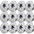 BanBers 12pcs Solar Ground Lights Outdoor Waterproof Solar Outdoor Lights,8Led Underground Light Solar Outdoor Lights Landscape Solar Garden Lights in