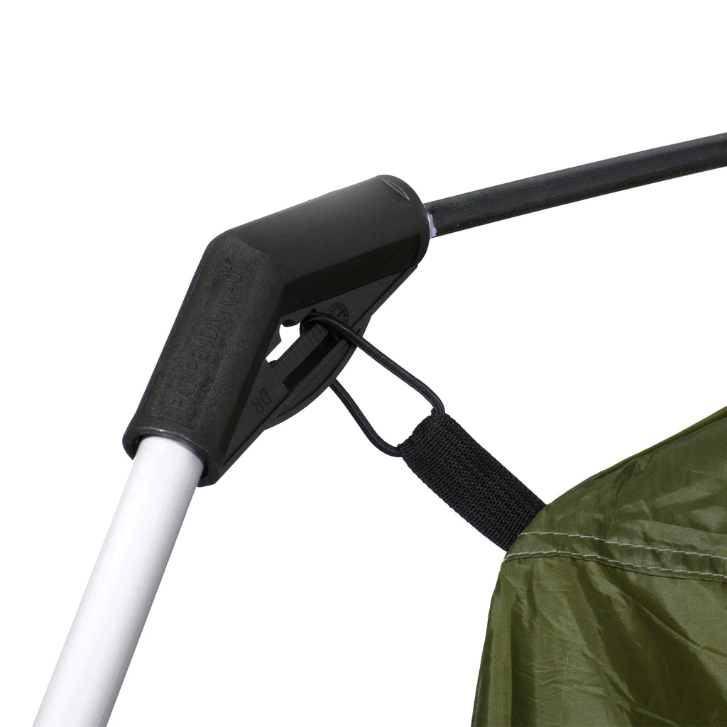 Outsunny Zelt für 4-8 Personen mit 2 Schlafzimmern 2 Aufbewahrungstaschen und Mesh-Fenstern 400x275x210 cm Grün