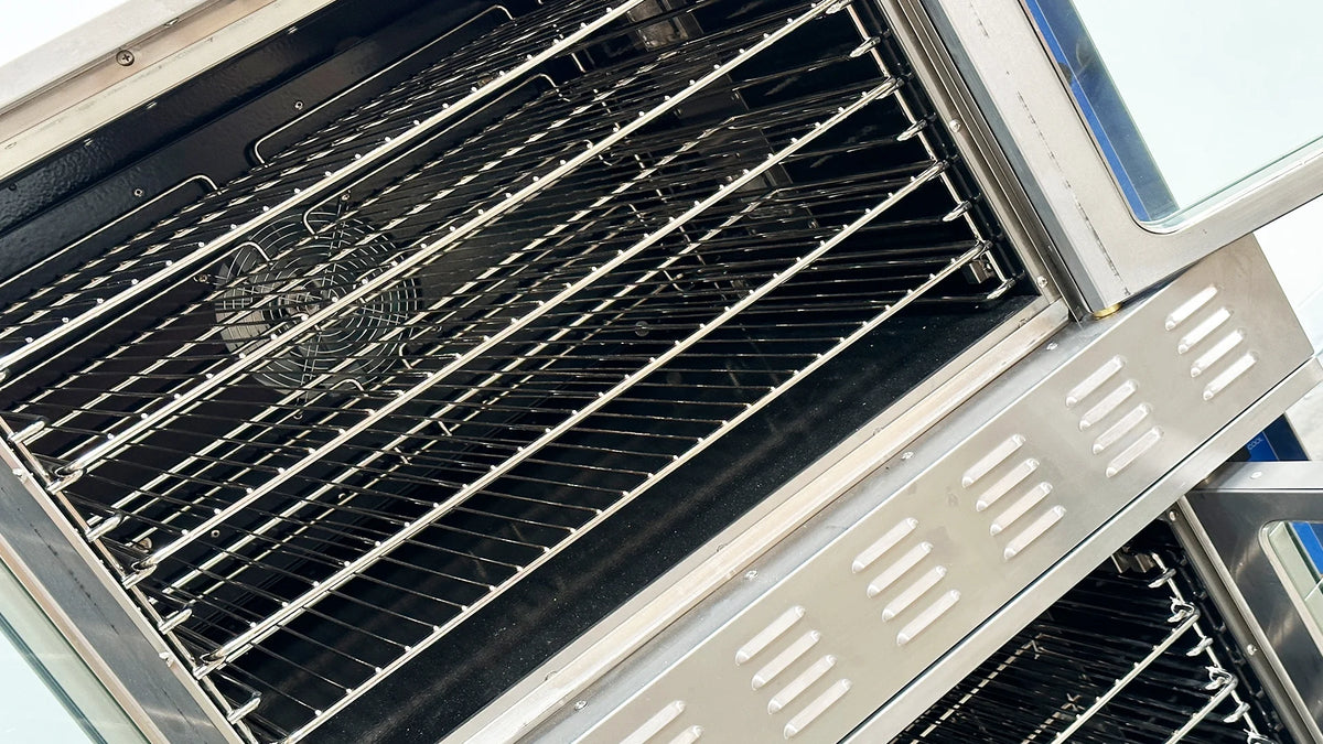 38 In. Commercial Double Deck Electric Convection Oven 240V 1P, Double Door, Extra Large Capacity