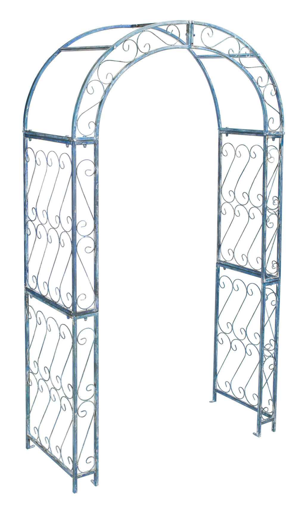 SAFAVIEH Pagan Outdoor Patio Trellis Arch, Antique Blue