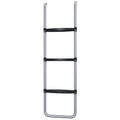 SPORTNOW Trampolinleiter mit 3 oder 2 Stufen horizontalen breiten Tritten, universellem Haken, Tragfähigkeit 120 kg, 110 x 32 cm Silber