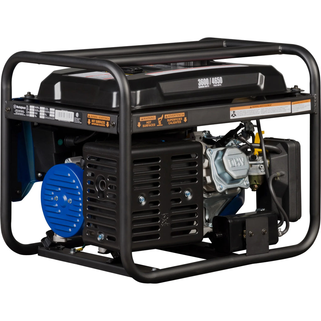 Westinghouse 4650 Peak Watt Portable Gas Powered Generator, Recoil Start, RV Ready Outlet, CO Sensor