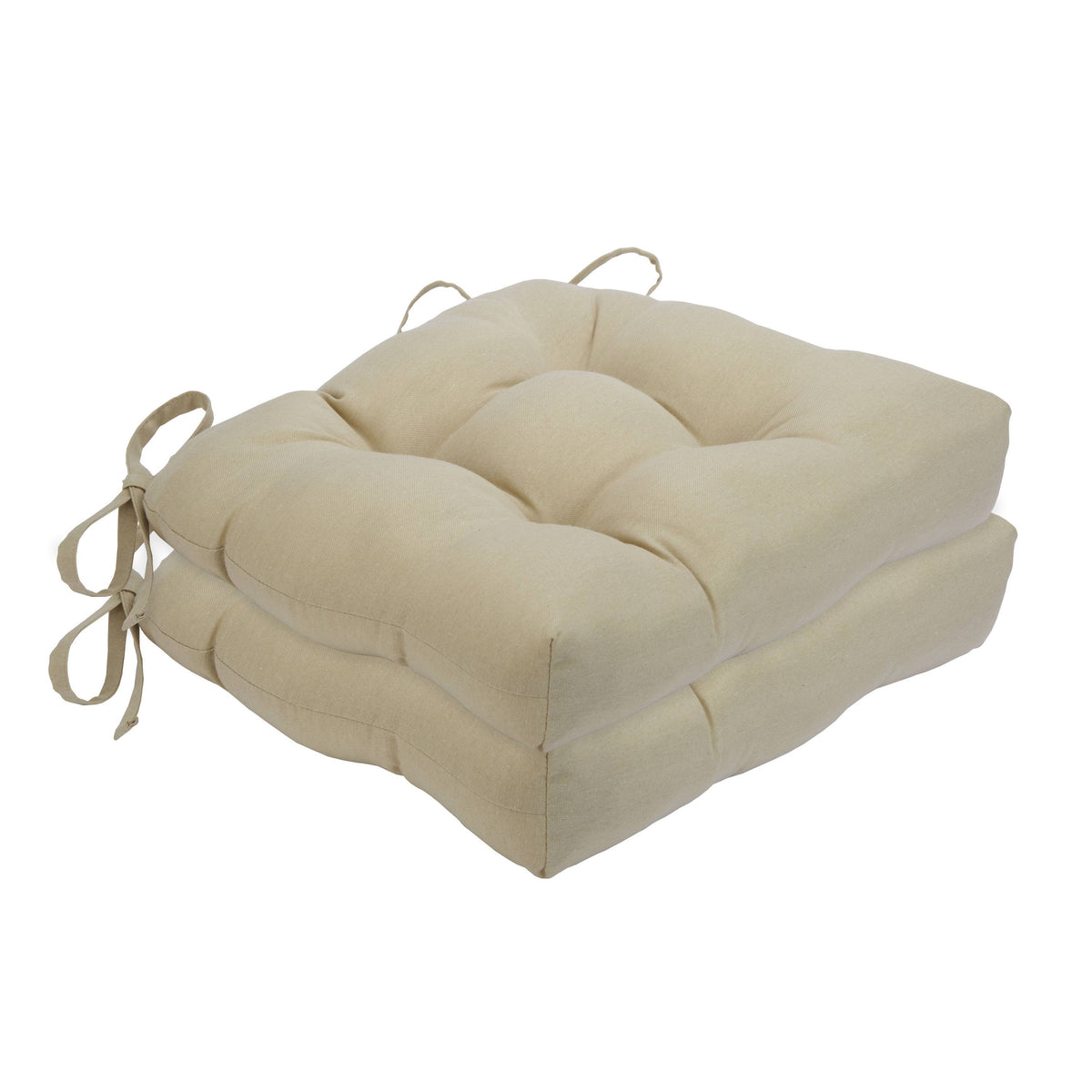 Achim Chase Tufted Chair Seat Cushions Tan - Set of 2