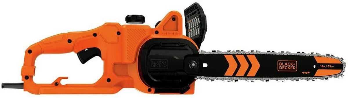 BLACK+DECKER BECS600 14 8 Amp Corded Electric Chainsaw, Smooth Operation, Bolt Lock Tensioning