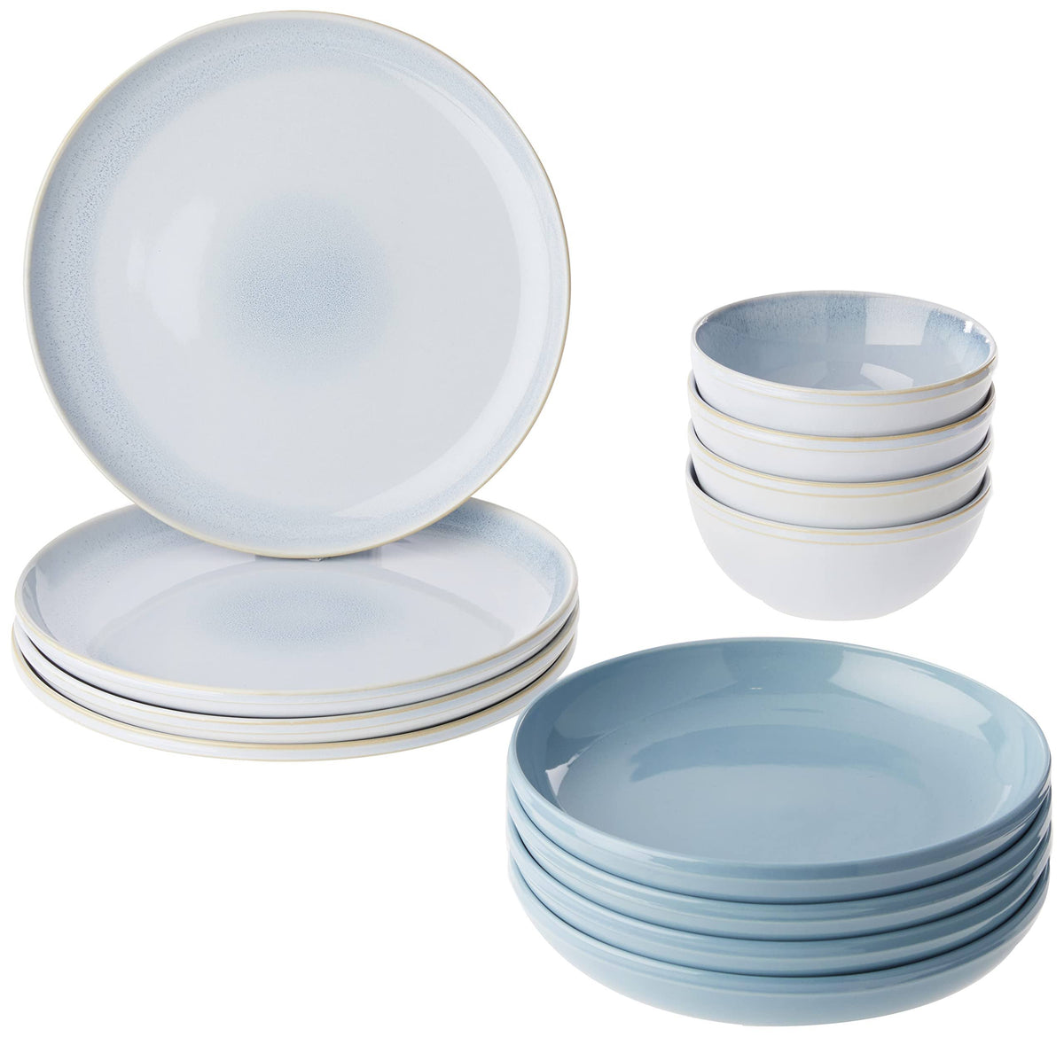 Corelle Stoneware 12-Piece Dinnerware Set in Nordic Blue