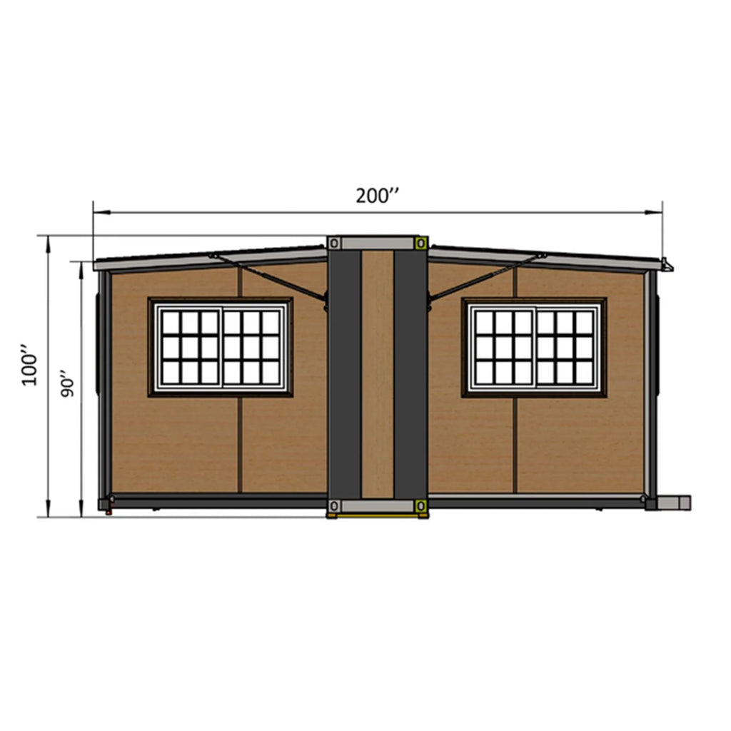 Portable Mobile Expandable Prefab House 15 x 20ft, Exquisitely Designed Modern Villa Prefab House for Live, Work