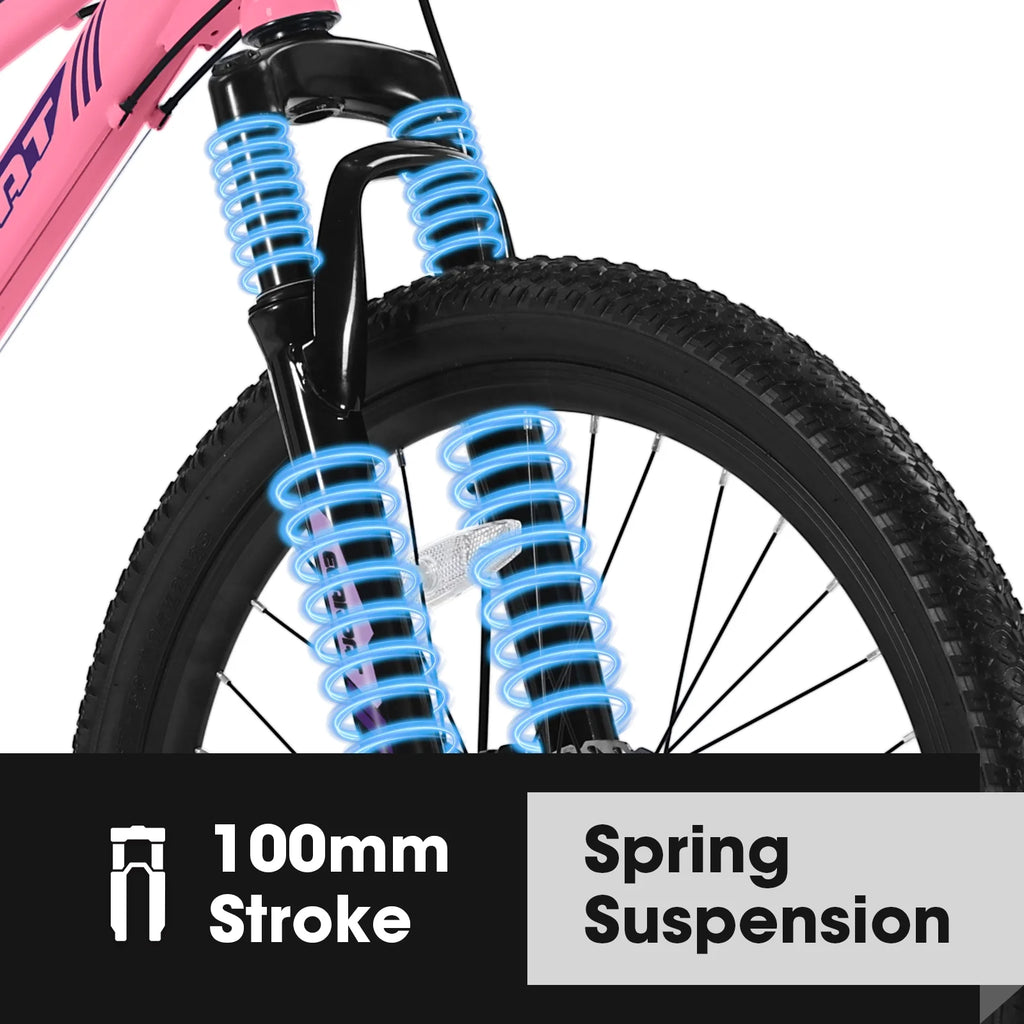 Ecarpat 26 in Mountain Bike Adults Womens Mountain Bicycles with Dual Disc Brakes Shimano 21 - Speed Full Suspension MTB Bicycles for Outdoor Commuting Exercise, Multi Colors