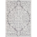 My Texas House Dahlia by Orian 5'2" x 7'6" Gray Floral Outdoor Rug