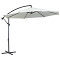 Outsunny Sonnenschirm mit Kurbel Wetterbeständig 3 m x 3 m x 2,5 m Stahl Polyester