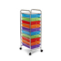 Seville Classics 10-Drawer Organizer Cart Multi Color