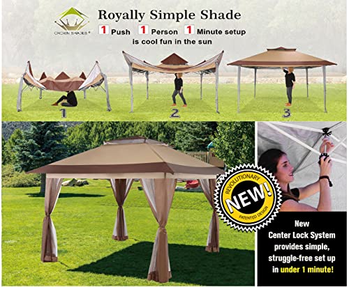 13X13 Outdoor Pop Up Gazebo Base 10X10 Patio Gazebos Patented Center