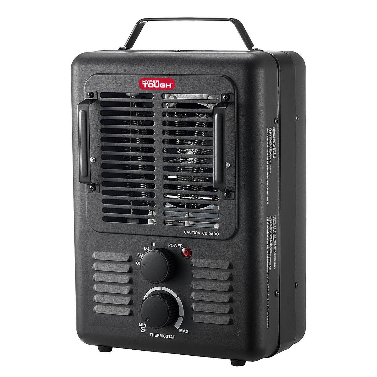Hyper Tough 1500W Utility Space Heater, Size: 10.24 inch x 6.89 inch x 15.91 inch, Black