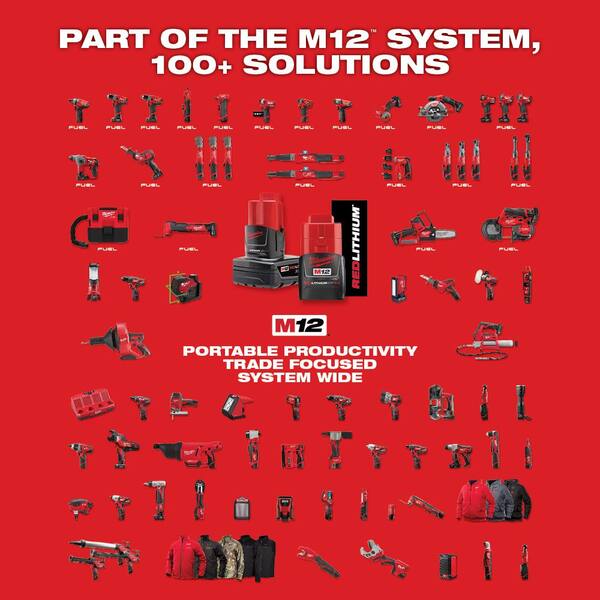 M12 FUEL 12V Lithium-Ion Brushless Cordless HACKZALL Reciprocating Saw Kit W/ M12 3/8 in. Ratchet
