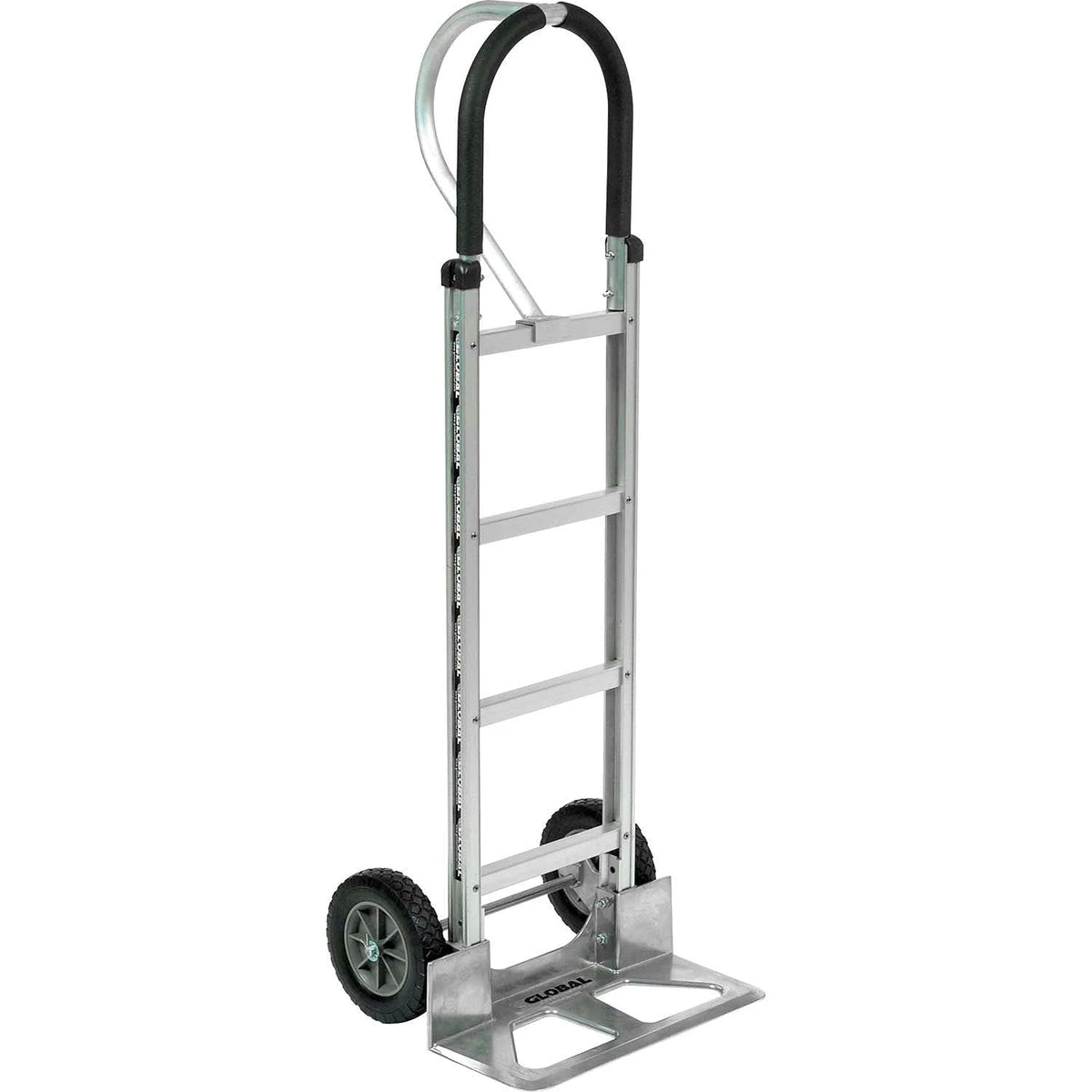 Aluminum Hand Truck Loop Handle, Mold - on Rubber Wheels