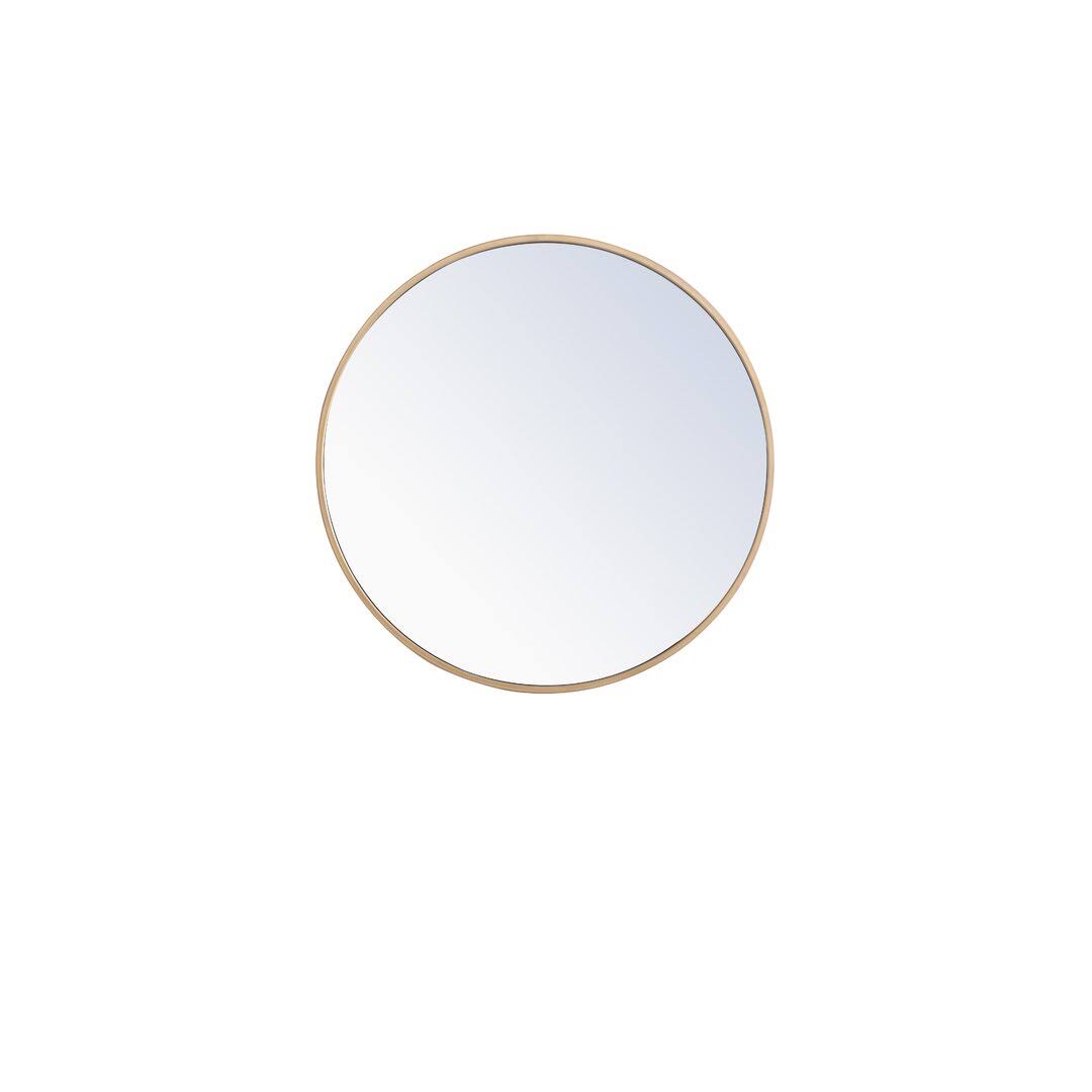 Sabine Metal Round Wall Mirror Finish: Brass, Size: 42" x 42"